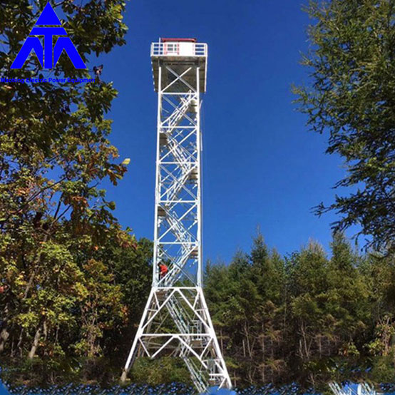 Angle Steel Lattice Monitoring Tower 10-50m Lookout Watchtower