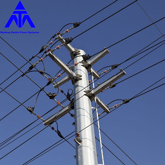 132KV 138KV 230KV Monopole Tower Self Pole Transmission Tower