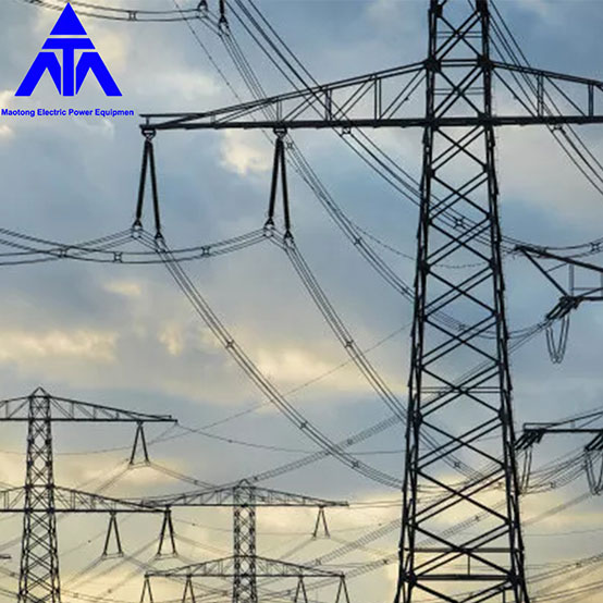 Angle Galvanized 66KV Steel Distribution Electric Power Tower
