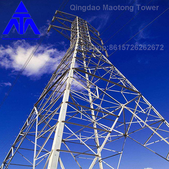 Electrical Steel Tangent Suspension Electric Line Tower