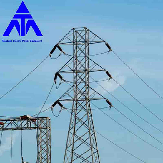 Double Circuit Power Transmission Terminal Angle Iron Tower