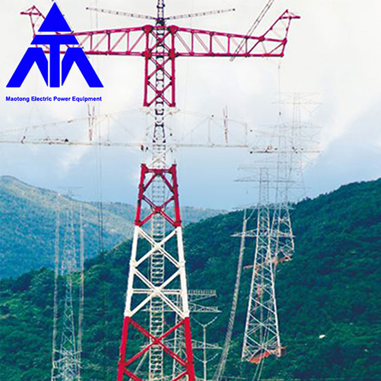 Electric Power Galvanized Transmission Line 800KV Tower