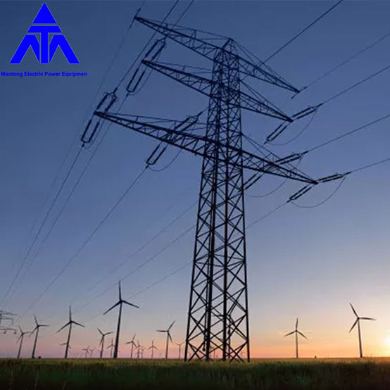 220KV Fall Arrest Transmission Line Steel Pole Tower