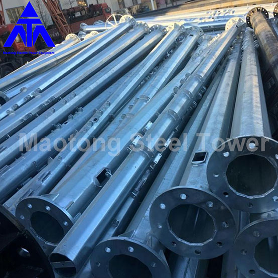 10KV Single Pipe Transmission Monopole Electric Tower