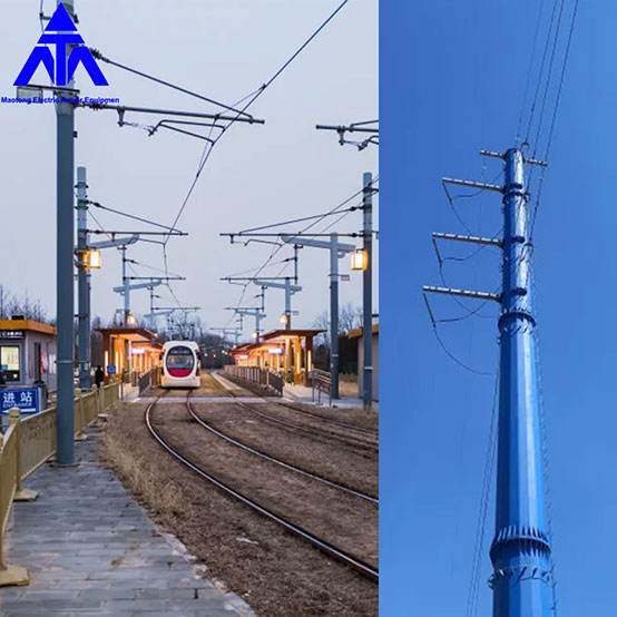 Hot Dip Galvanized Single Tube Steel Pipe Tower Transmission Pole Monopole Tower