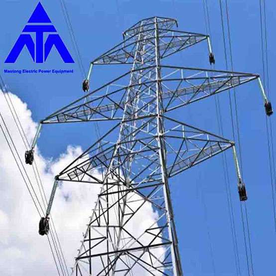 Double Circuit Power Transmission Terminal Angle Iron Tower