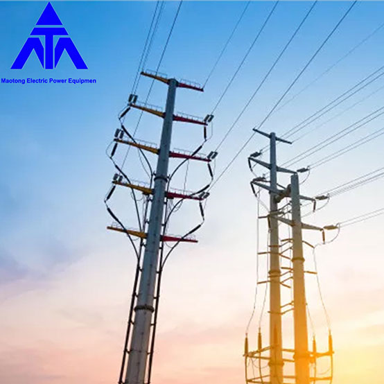 132KV 138KV 230KV Monopole Tower Self Pole Transmission Tower