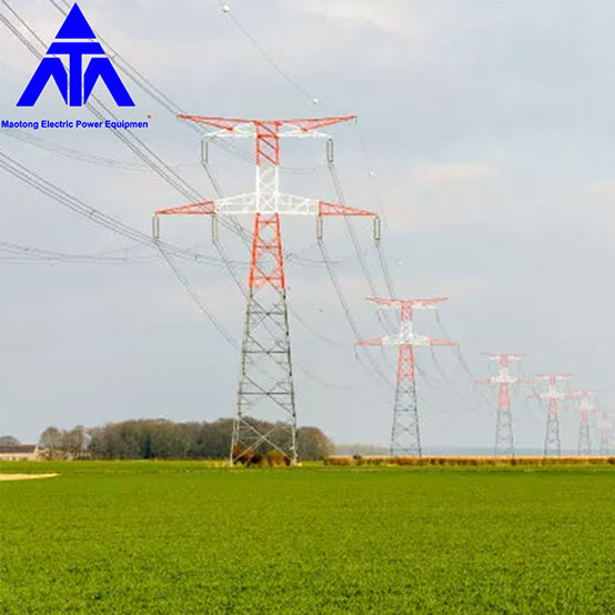 Steel Pipe Electric Power Tower 110KV Lattice Tower