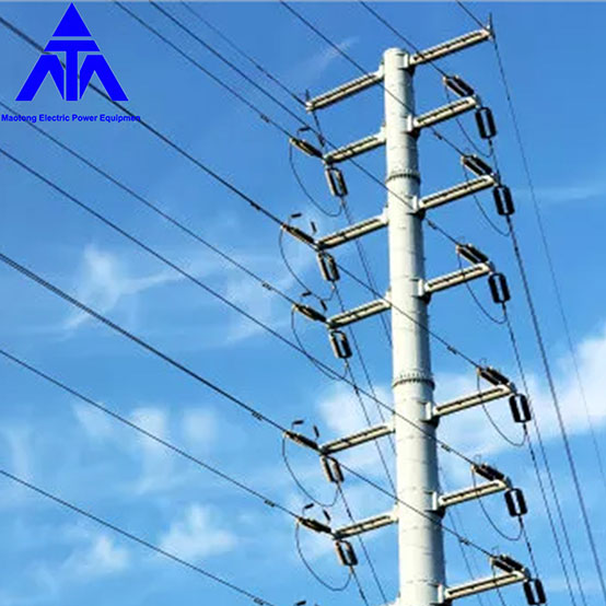 132KV 138KV 230KV Monopole Tower Self Pole Transmission Tower