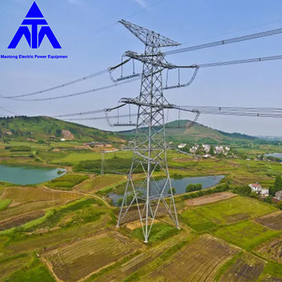 220KV Fall Arrest Transmission Line Steel Pole Tower