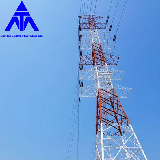 Steel Pipe Electric Power Tower 110KV Lattice Tower
