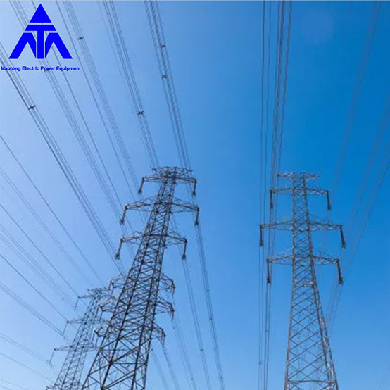 Angle Galvanized 66KV Steel Distribution Electric Power Tower