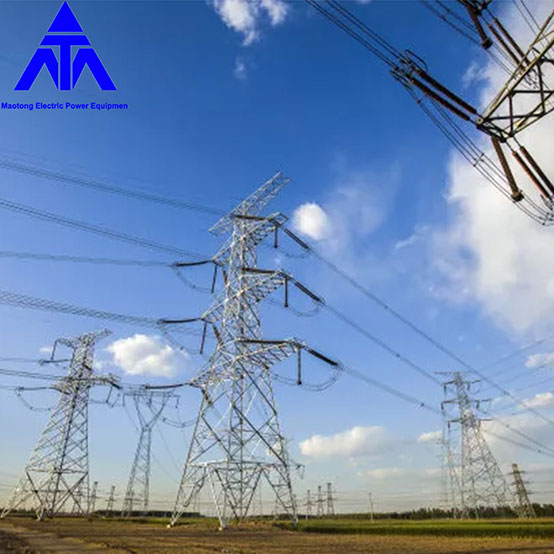 Galvanized 33KV 66KV Transmission Electric Power Iron Tower