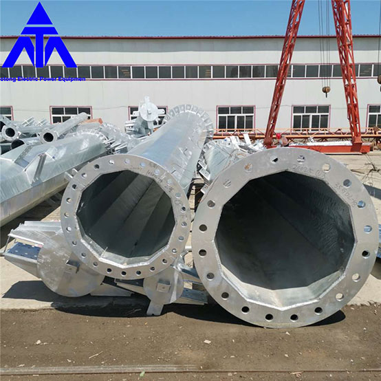 Hot Dip Galvanized Single Tube Steel Pipe Tower Transmission Pole Monopole Tower