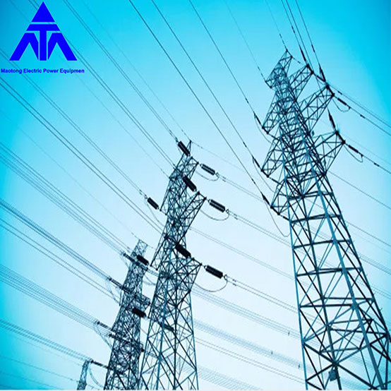 River Crossing Antenna Steel Lattice Transmission Tower 330 KV