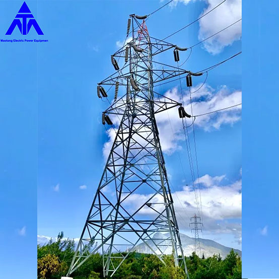 220 KV Hot Dip Angle Galvanized Steel High Voltage Electric Power Transmission Line Tower