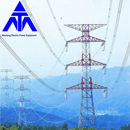 Electric Power Galvanized Transmission Line 800KV Tower