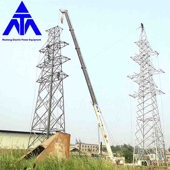 Electrical Steel Tangent Suspension Electric Line Tower
