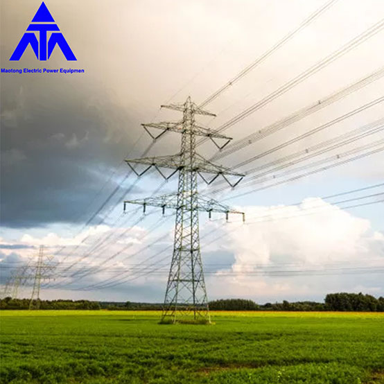 River Crossing Antenna Steel Lattice Transmission Tower 330 KV